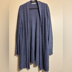 Reitmans Heathered Blue Open-Front Cardigan